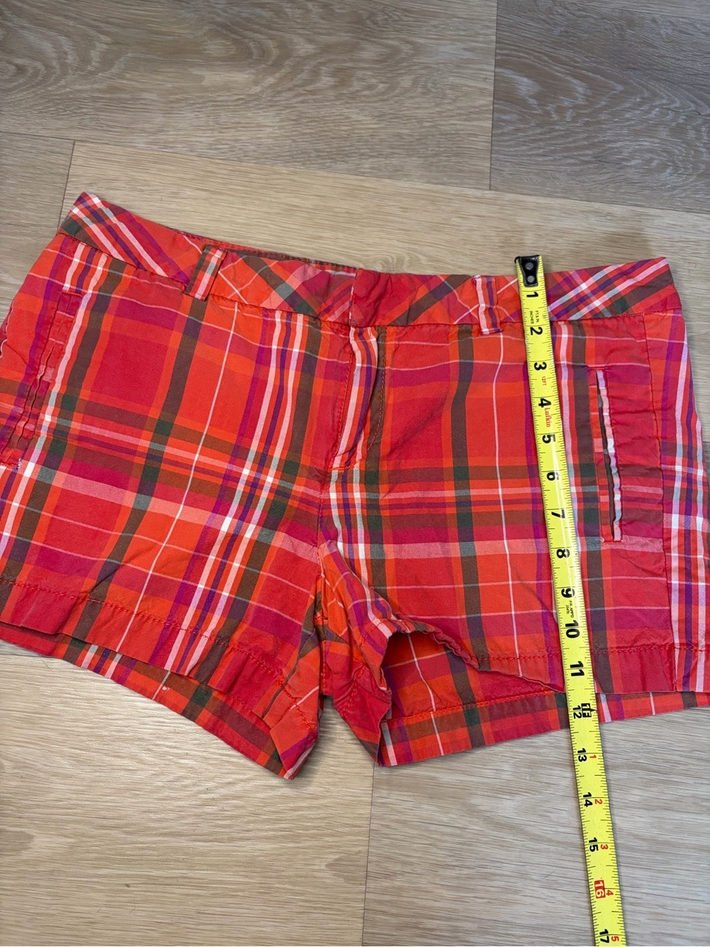 JCP Plaid Low Rise Shorts – Size 10P - Picture 3 of 6